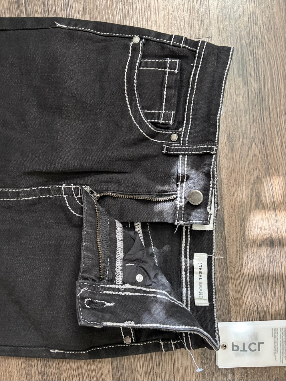 PTCL Black Skirt with Heavy White Stitching - Picture 3 of 4